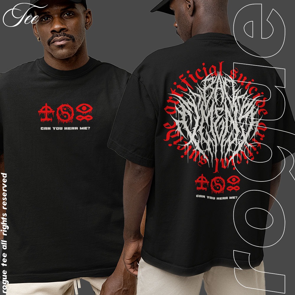 Camiseta Basica e OVERSIZED Bad Omens Suicide Artificial Can You Here Album Rock Unissex