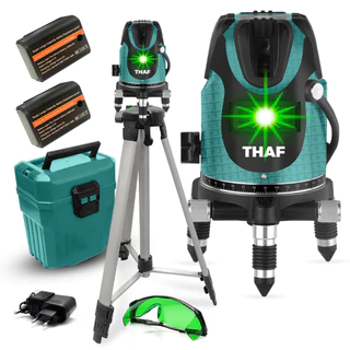 Nível Laser 05 Linhas Verde Recarregável Profissional Thaf