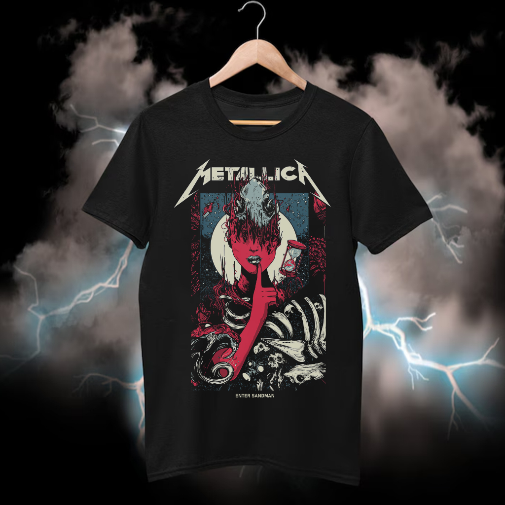 Camiseta T-shirt Unissex Metallica Enter Sandman | Shopee Brasil