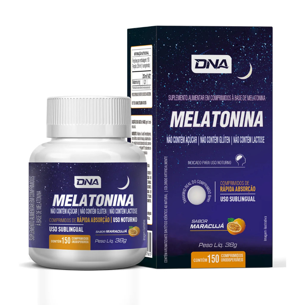 Melatonina Pura 150 Comprimidos Maracujá - Dna Suplementos | Shopee Brasil