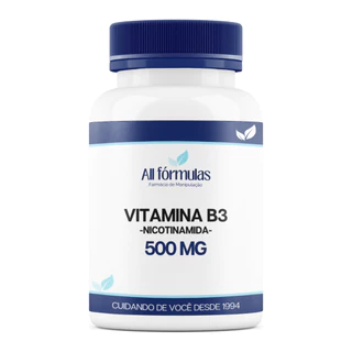 Vitamina B3 Nicotinamida 500mg - 60, 120, 180 Cápsulas