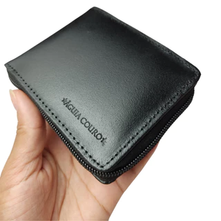 Carteira Masculina Couro Original Completo Presente Para Homem Fecho de Ziper Altissima Qualidade Pronta emprega