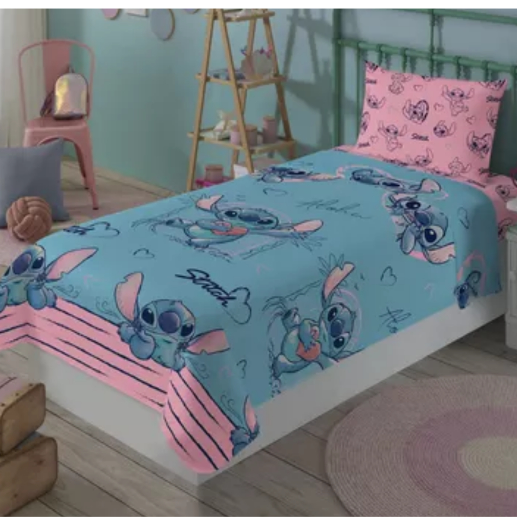 Jogo de Cama Stitch 3 Peças microfibra Infantil Lepper