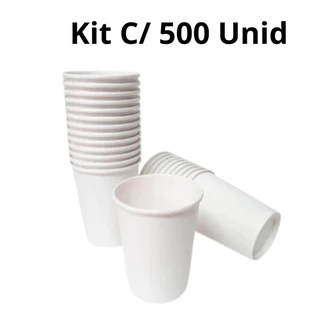 Copo Descartável de Papel Kit c/500un Biodegrável Sustentável - 180ml