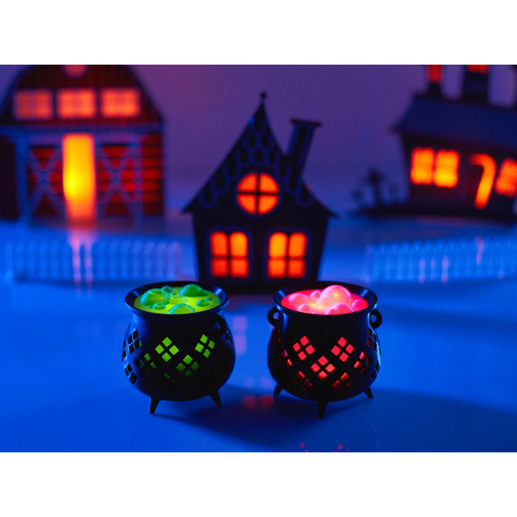 Decoração Halloween Caldeirão Enfeite dia das Bruxa com Luz