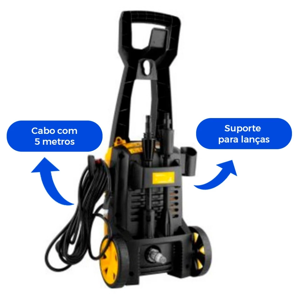 Lavadora De Alta Pressão Vonder C/ Rodas, 1.600 lbf/pol² 1400w Super Potente - Original Vonder - Imagem 4