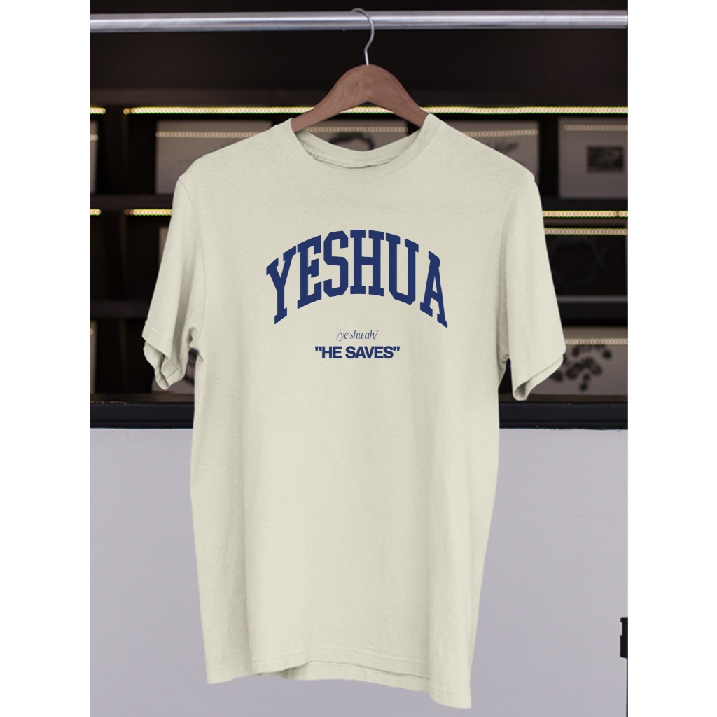Camiseta Yeshua Escrito Jesus Evangélica Religiosa 100% Algodão Swag Estilosa Discreta