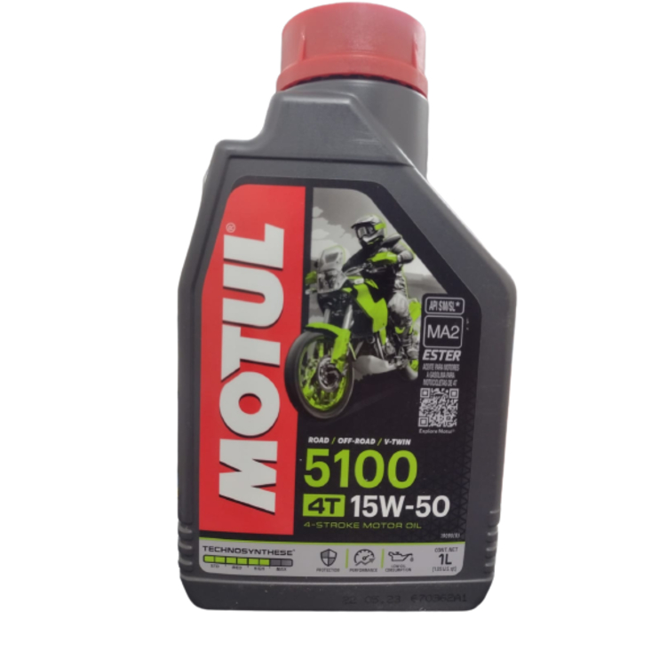 LUBRIFICANTE 15W50 4T 5100 MOTUL SEMISSINTÉTICO ESTER 1 LT