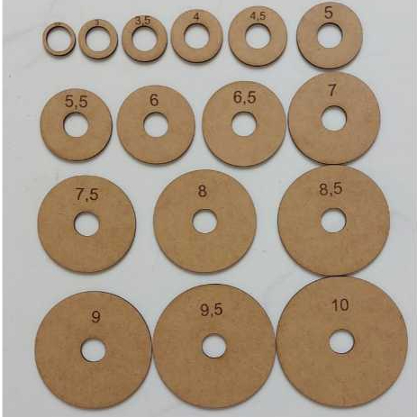 Gabarito circular para corte de adesivos / tags / papel