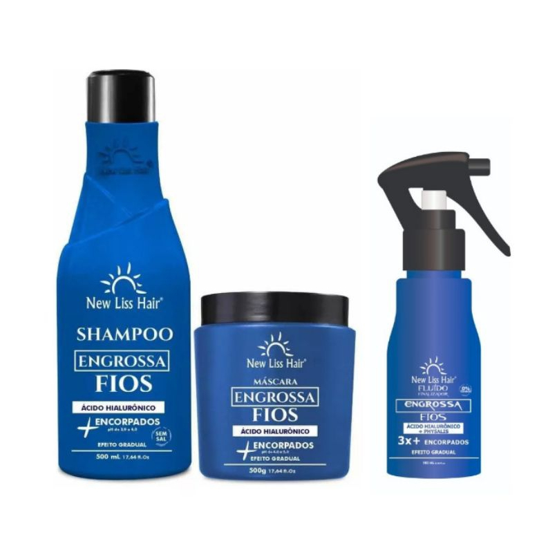 Kit engrossa Fios New liss | Shopee Brasil