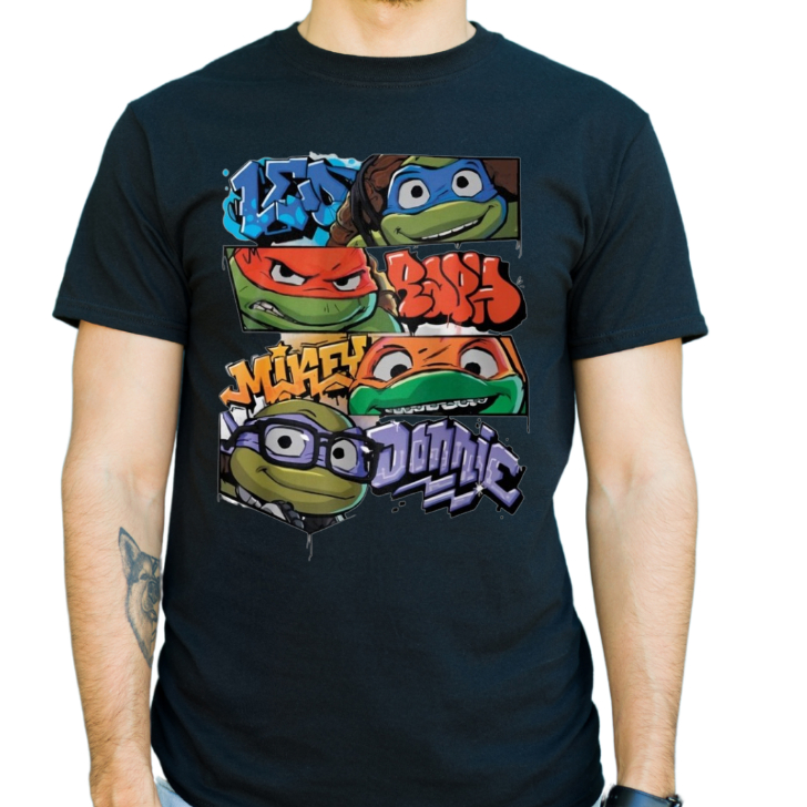 Camisa-camiseta Tartarugas Ninja Desenho Animado Blusa unissex Adulto e ...
