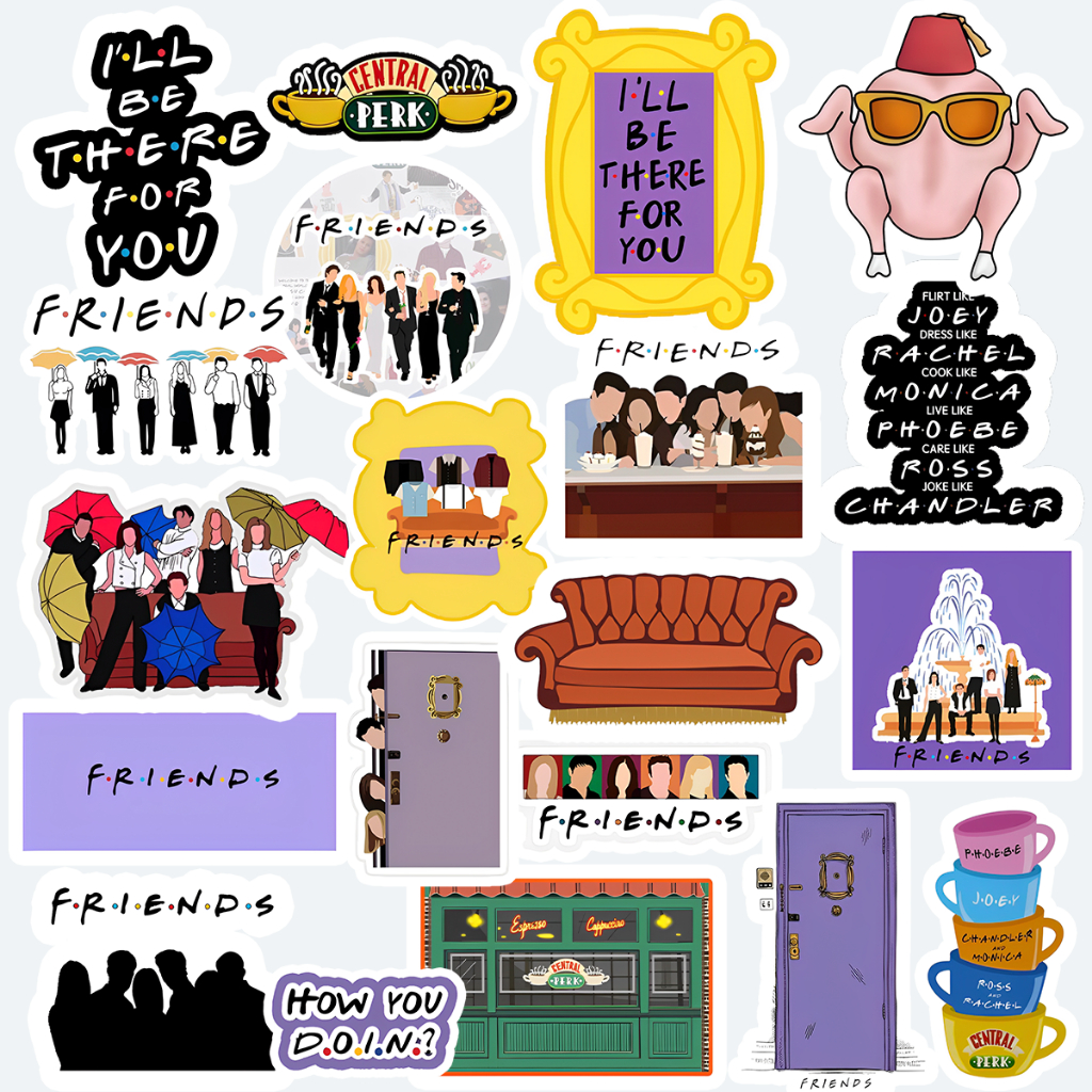 Pack Stickers- Adesivos Friends Impermeável - Decoração Notebooks ...