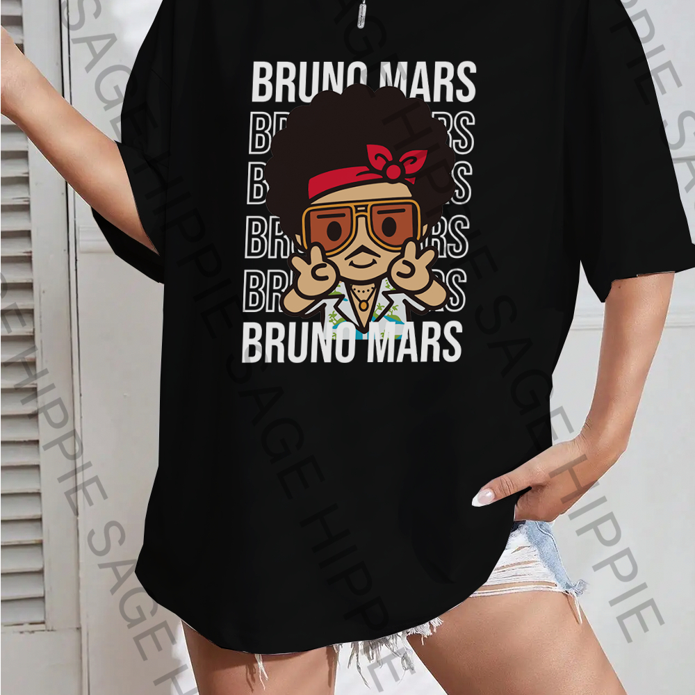 Camiseta Camisa Bruno Mars Cartoon Fofinho In Brazil Unissex
