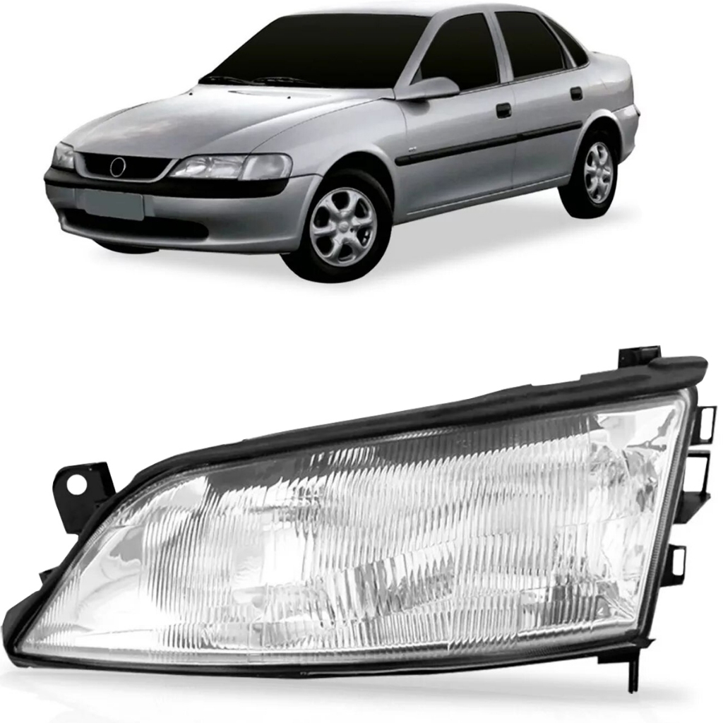 Farol Vectra 1996 1997 1998 Elétrico Cromado | Shopee Brasil