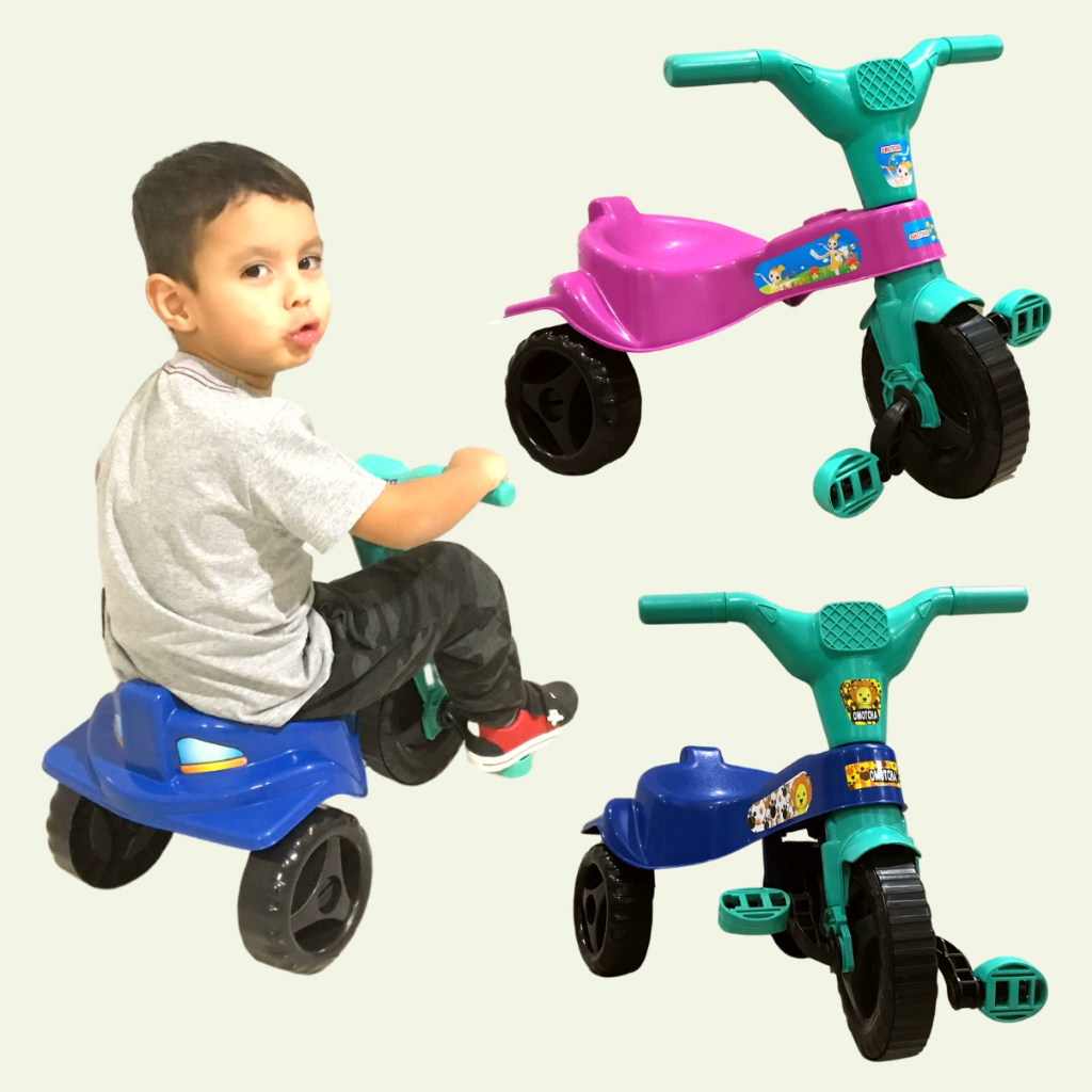 Velotrol Infantil Triciclo Para Menino Menina Motoquinha 3 Rodas Com ...