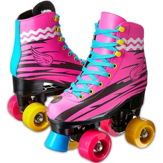Patins Adulto Feminino Roller 4 Rodas 32 ao 41 Luna Rosa
