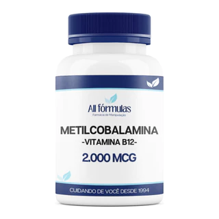 Vitamina B12 Metilcobalamina 2.000mcg - 60, 120, 180 Cápsulas