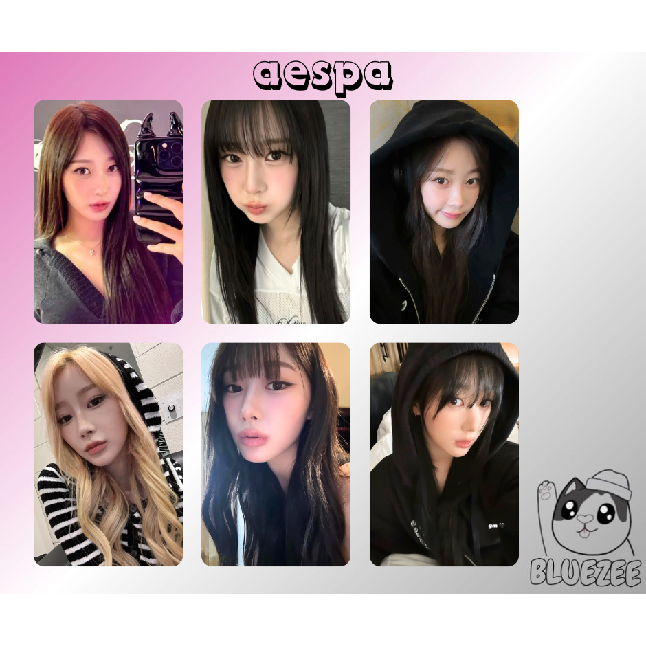 KPOP - AESPA - Kit selca Photocards com verso - Winter, Karina