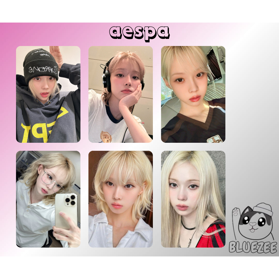 KPOP - AESPA - Kit selca Photocards com verso - Winter, Karina