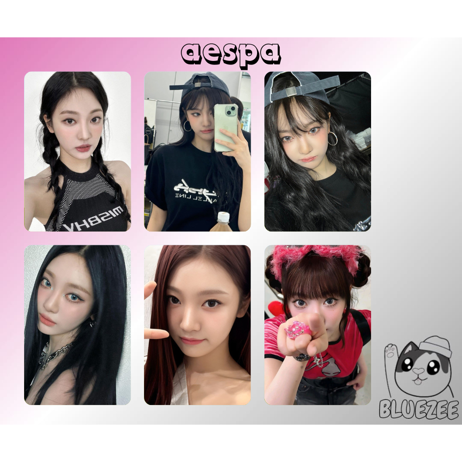 KPOP - AESPA - Kit selca Photocards com verso - Winter, Karina