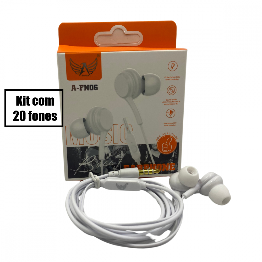 Kit com 20 fones de ouvido stereo com fio e com microfone (barato ...