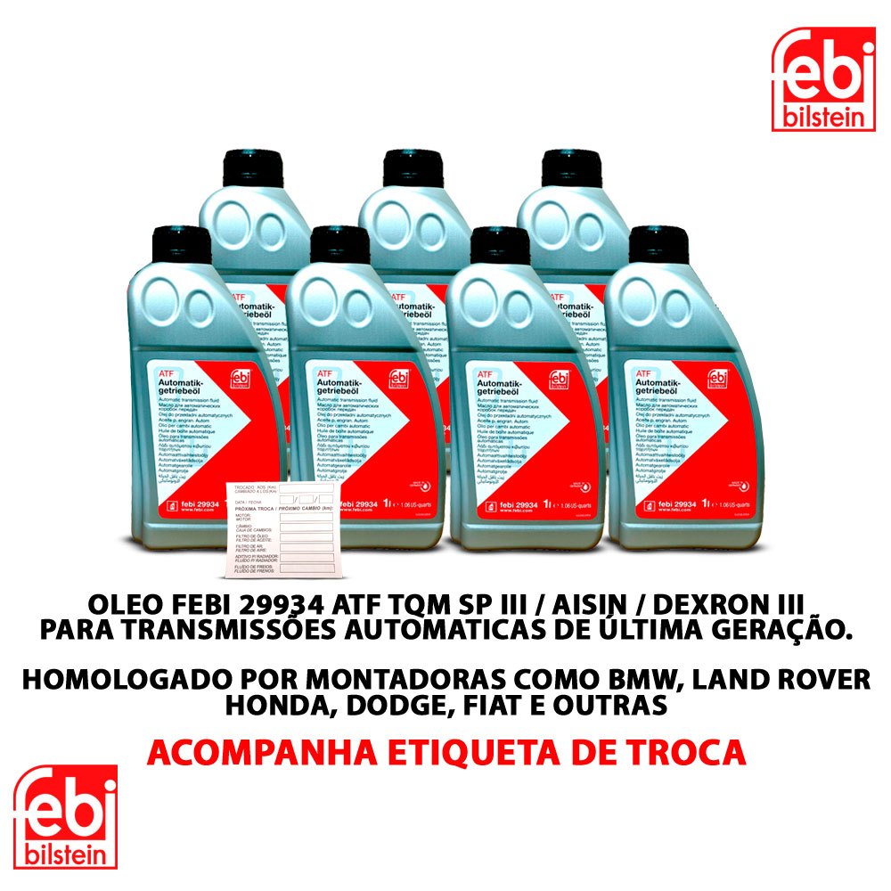 Kit Troca de Oleo Cambio Automatico 7 Litros Febi 29934 Citroen C4