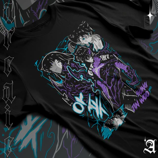Camiseta Basica Algodao Sung Jinwoo Caçador Mais Forte Do Mundo Solo Leveling Série Cartoon Unissex