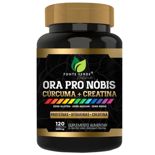 Ora pro Nobis com Curcuma e Creatina 500mg 120 capsulas Fonte Verde