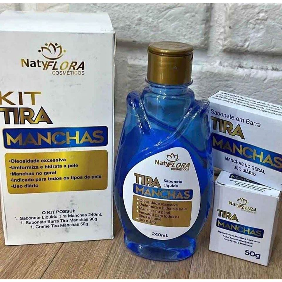 Kit Tira Manchas Com Creme Para Pele e Sabonete Líquido 3 Itens ...