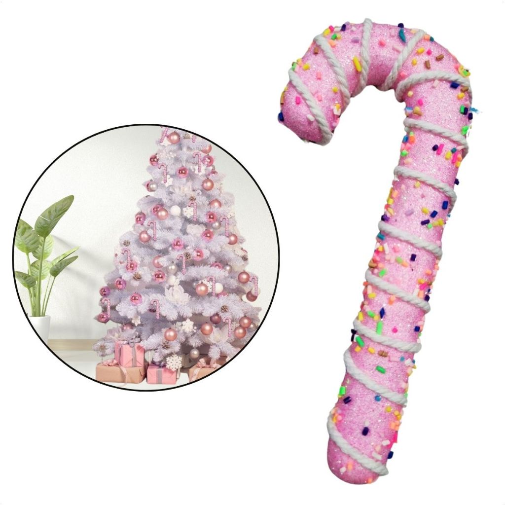 Bengala Candy Açucarada Enfeite Árvore Para Natal Decoração