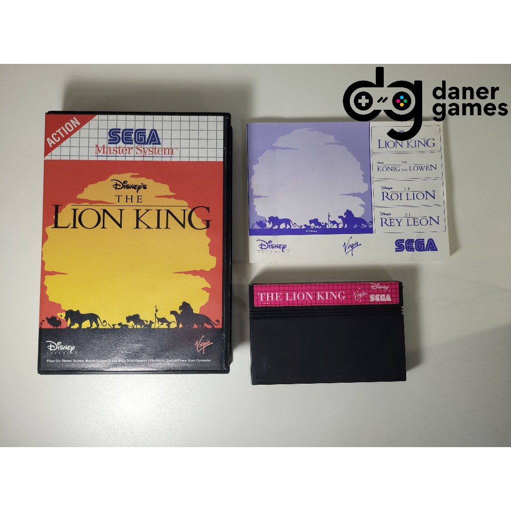 Lote de 2 jogos para Master System The Lion King e Asterix. Completos