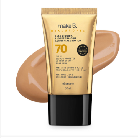 Base Líquida Protetora FPS 70 Make B. Hyaluronic O Boticario | Shopee ...