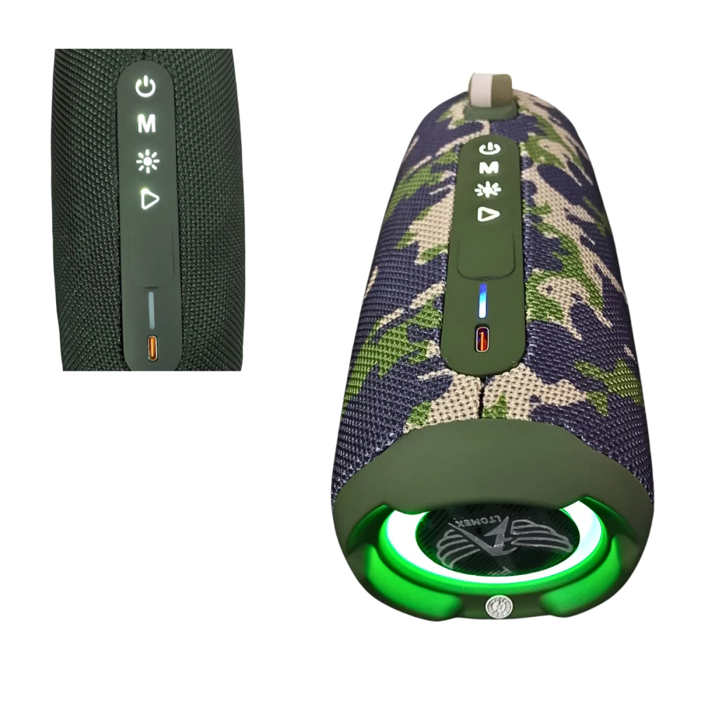 Caixa de Som LED RGB Bluetooth 8W Portátil Altomex AL-8779