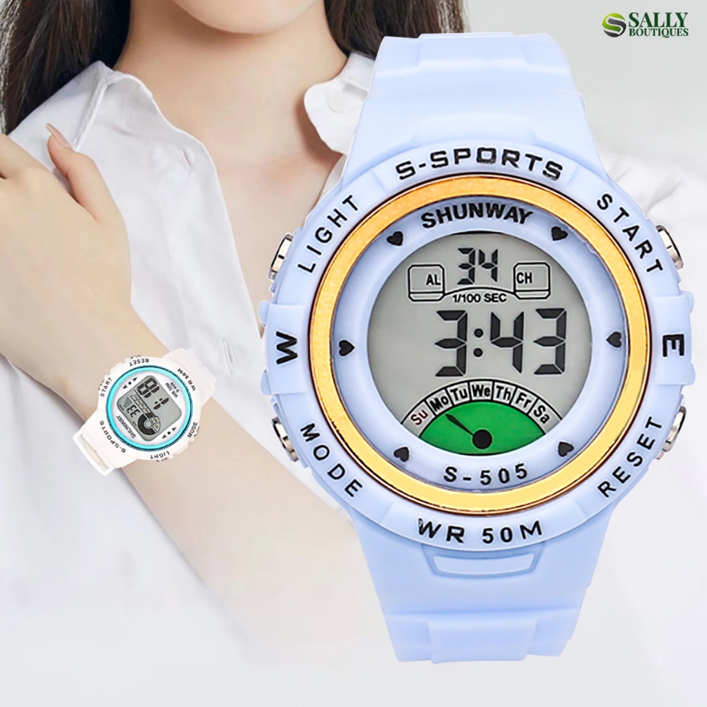 Relogio Feminino Lindos Original A Prova D Água Digital Led Esportivo ...