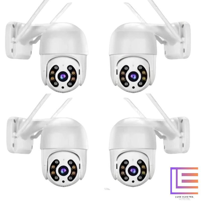 KIT  Câmeras de Segurança YOOSEE Resistente a Água Full HD WiFi Sem Fio 360 Infravermelho