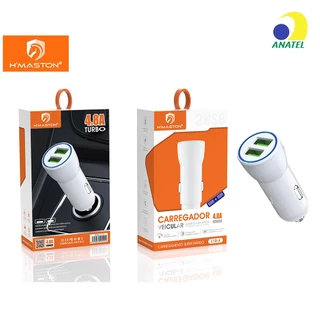 Carregador para Celular Veicular Carro Turbo 2 Saídas USB 4,8A Carro Universal L10-4