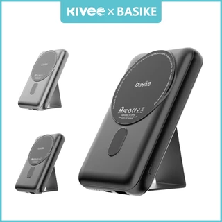 KIVEE x Basike Power Bank Magnético Sem Fio, 10000mAh 22.5W, Carregador Induçao