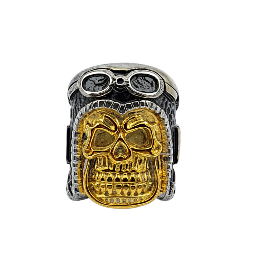 Anello Gotico Biker Scheletro Inox Anello In Acciaio Inox Con Teschio - Stile Punk/gotico/biker, Taglie Disponibili Dalla 8 Alla 13 Beastman Warhammer - Foto 4