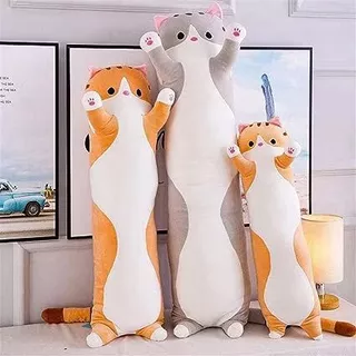Travesseiro Gatinho De Pelúcia 50 cm Almofada Gato Temático Brinquedo Criança Menina Menino
