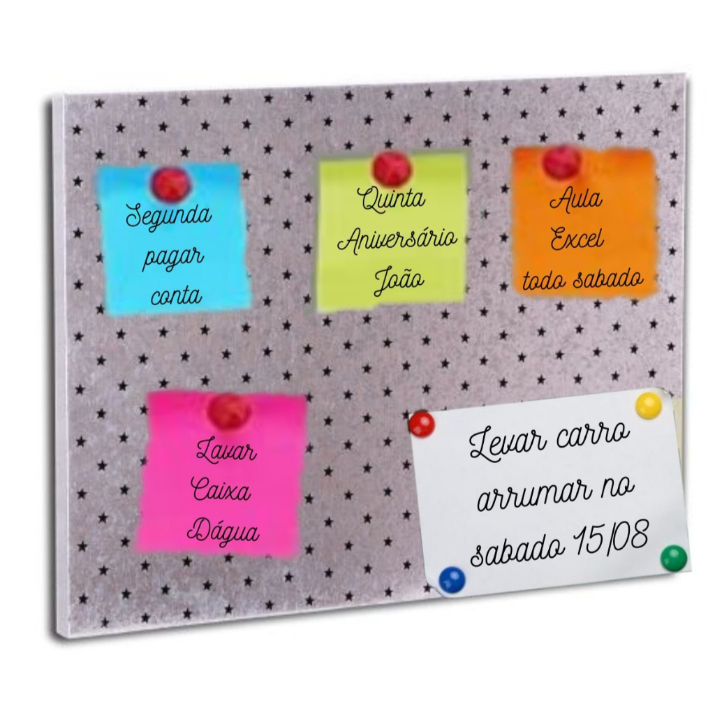 Painel Quadro Metalico Magnetico Desenho Decoracao Formato Ima Avisos Lembrancas Fotos Recordacao