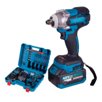 kit De Ferramentas Parafusadeira De Chave De Impacto Furadeira Sem Fio Bateria 48V De Alto Torque
