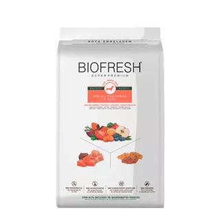 Ração Seca Biofresh Mix de Carne, Frutas, Legumes e Ervas Frescas Cães Adultos de Raças Pequenas e Minis 10,1kg