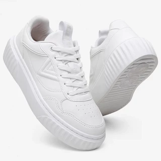 Tênis Feminino Vittal Sneakers Cyndi Flatform Confortável Branco Off White