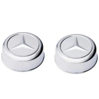 2 Sobre Tampa Cromada Cubo Dianteiro Mercedes Mb Accelo Caminhão em Oferta na Shopee