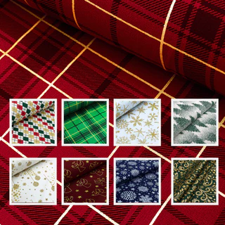 Tecido Tricoline Natal 1,0 x 1,50m Estampado 100% Algodão Estampa Natalino