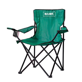 Cadeira Portátil De Aço Dobrável Com Porta Copos Apoio de Costas e Bolsa de Transporte Camping e Pesca Com Bolsa Bask