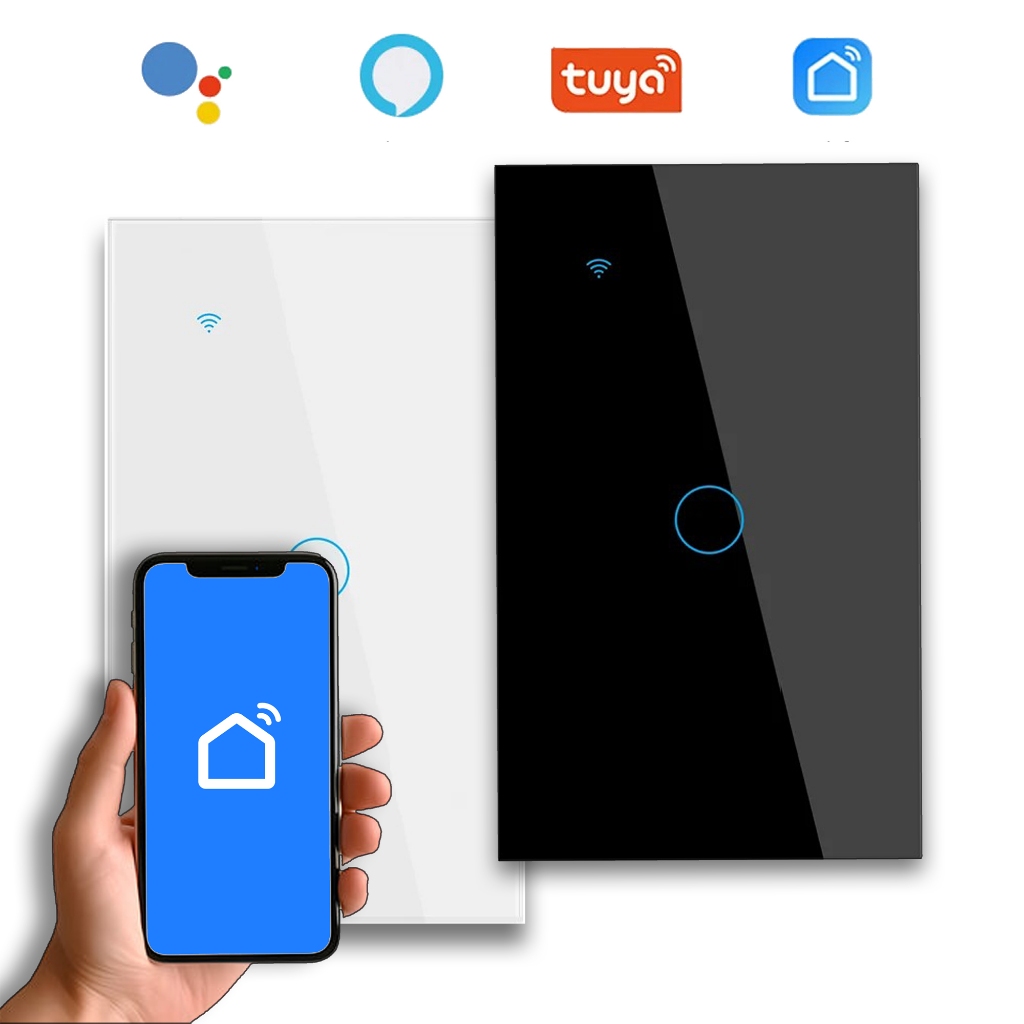 Interruptor Smart Inteligente Wifi c/ Neutro (1 botão | Preto & Branco)