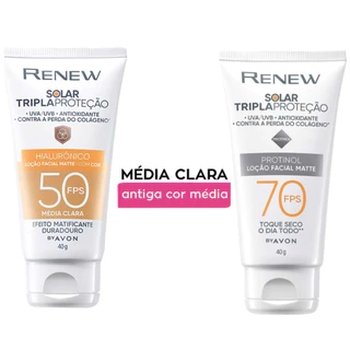 Protetor Solar Facial Renew Avon Efeito Matte 40g