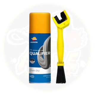 Moto Lubrificante p/ Corrente Chain Dry Repsol + Escova Corrente