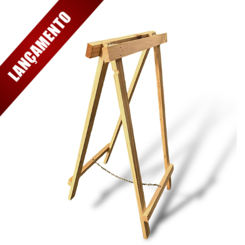 2 Cavaletes Studio De Madeira Para Mesa De Escritório 75X50 com Base Estrado em Madeira Pinus